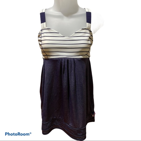 Lululemon Navy White Drawstring Tank Size 8